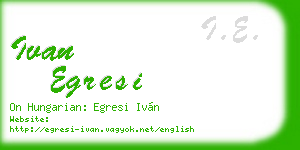 ivan egresi business card